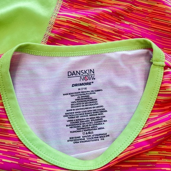 5 FOR $20 Danskin Pink Green Athletic Top Big Kids Girls sz Medium 7/8 - Picture 5 of 6